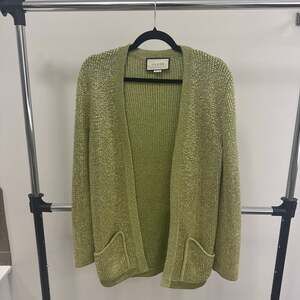 Gucci Green/Yellow Crystal Glass Beaded Knit Cardigan